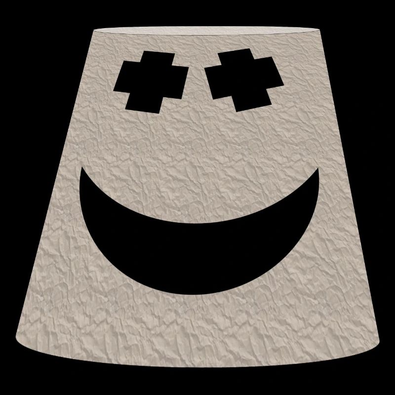 Eimer-Lächeln-Gesicht-Emoticon