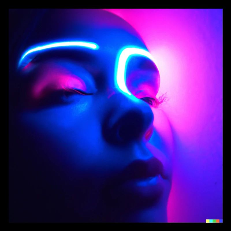 Neon Light - Face Girl - Pride -Bisexuell