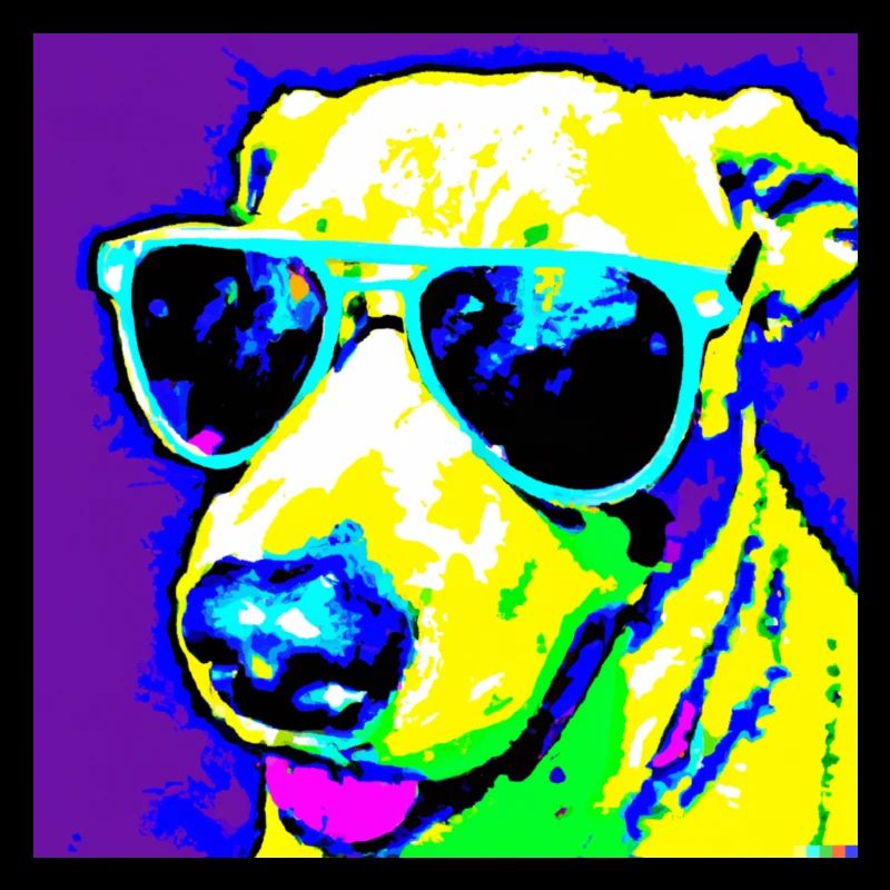 Cooler Hund mit Sonnenbrille Style
