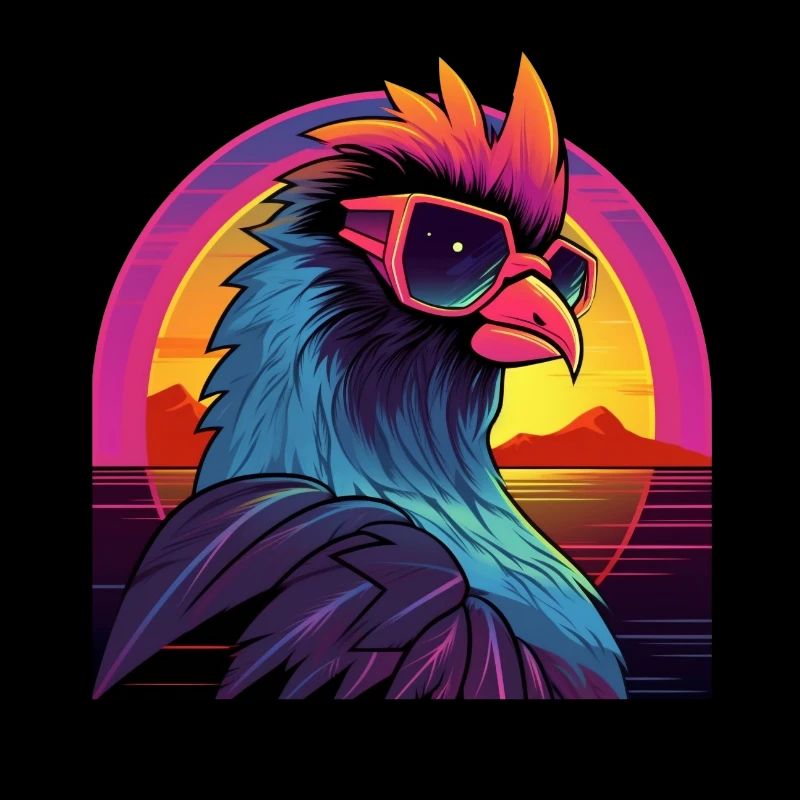 Synthwave Rooster