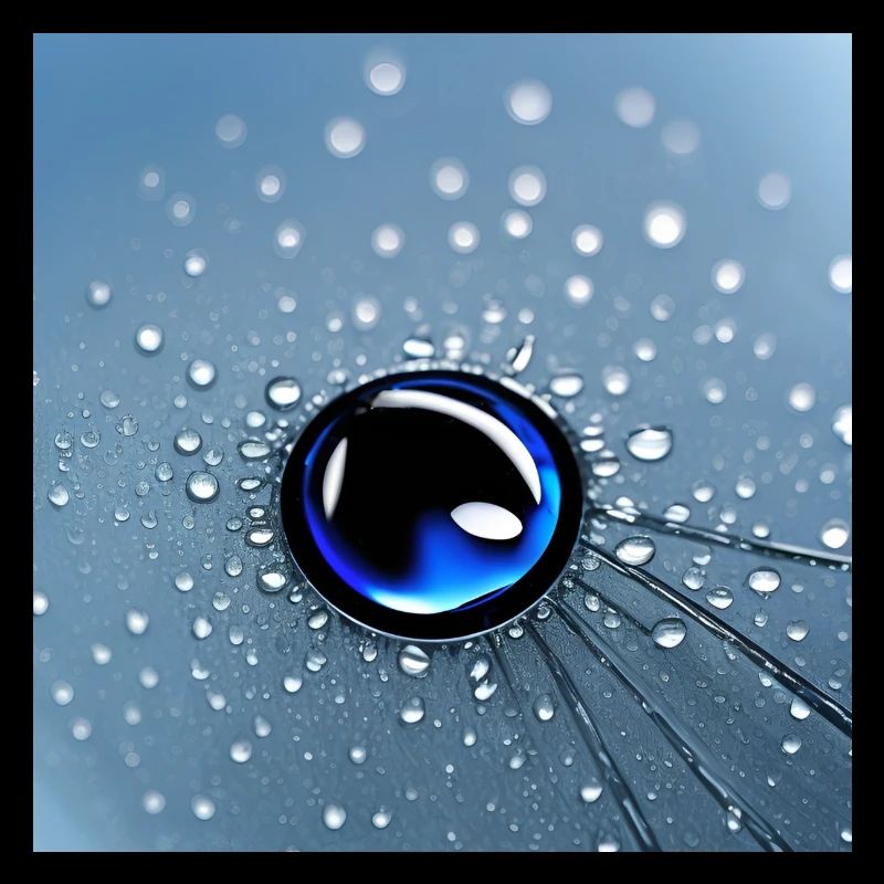 Goutte d’eau bleue