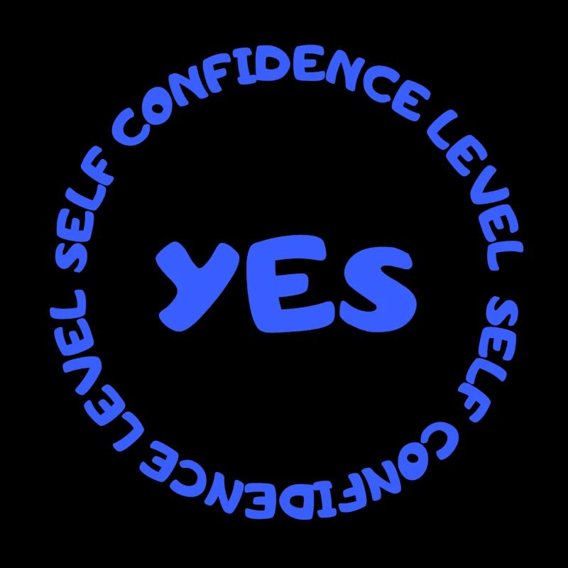 Self confidence level YES blau