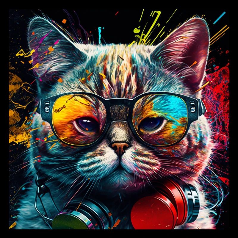 Psycat Katze im Rausch der Farben