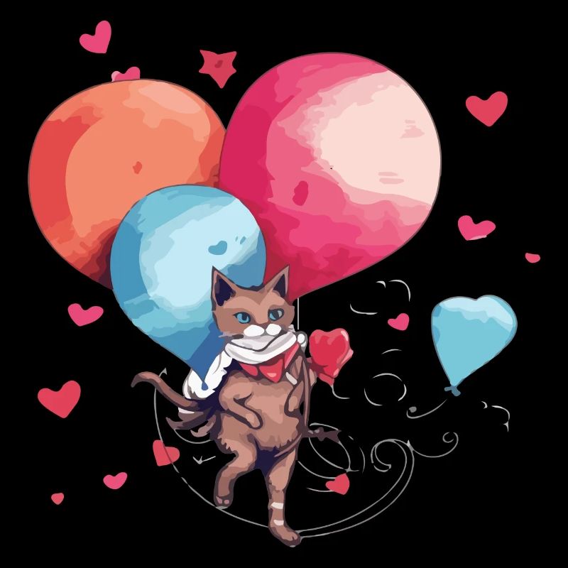 Mina la chatte aux ballons