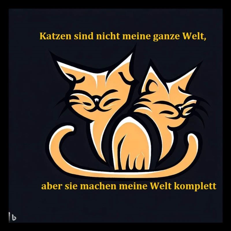 Katzen mit Spruch