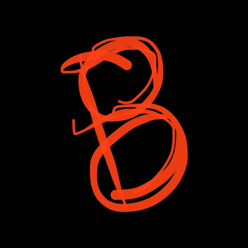 Fischerhut mit orangem B