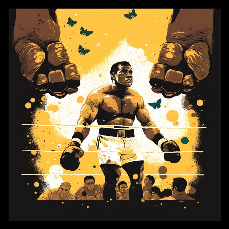 Boxer mit Schmetterlingen