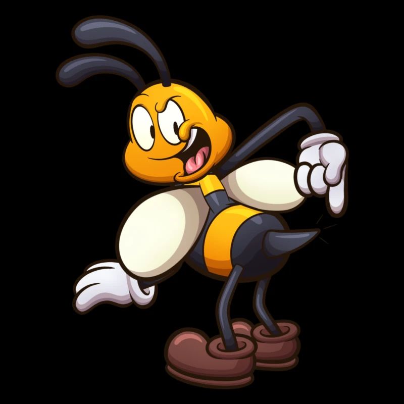 Cartoon Bee With Sting