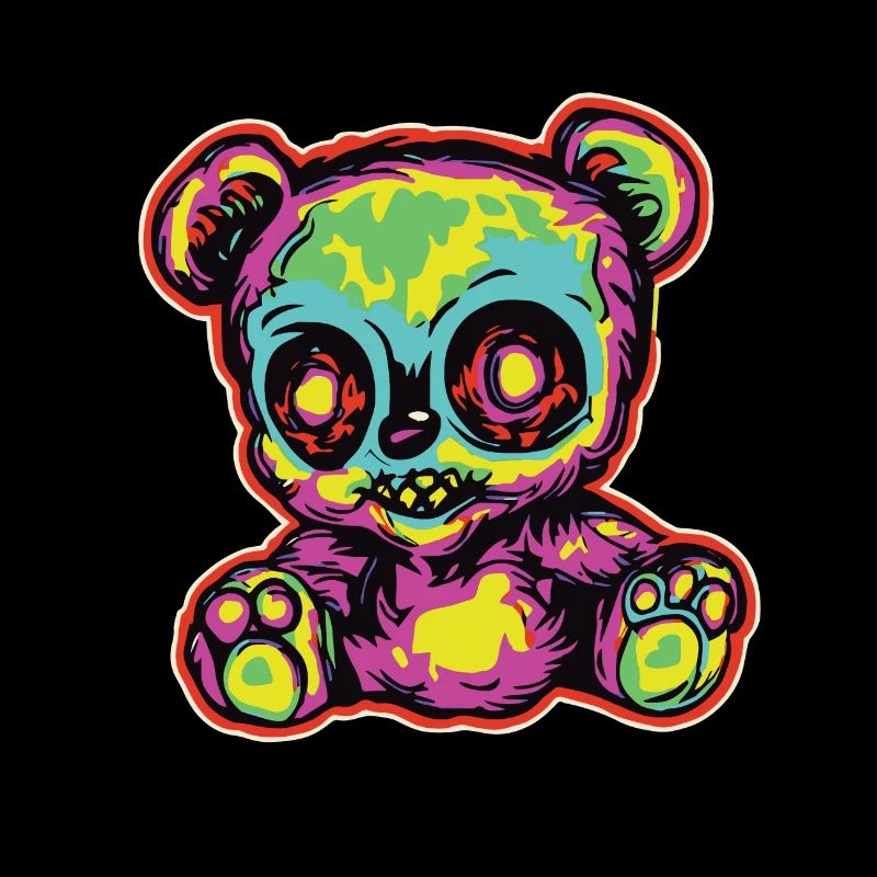 Funny Horror Scary Bear Halloween Witch Bear