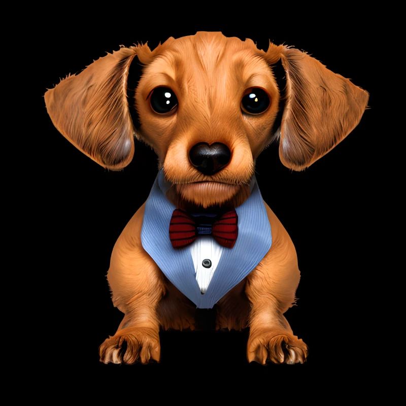 Chiens teckel avec costume Chien Dachshund chiot