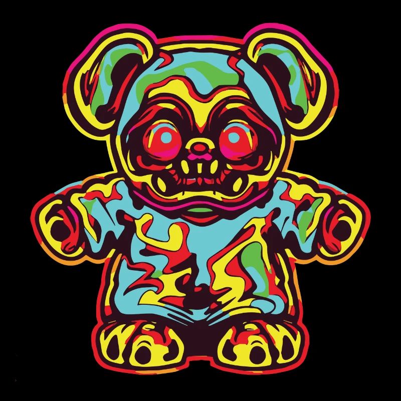 Horror Scary Bear Halloween Voodoo Bear