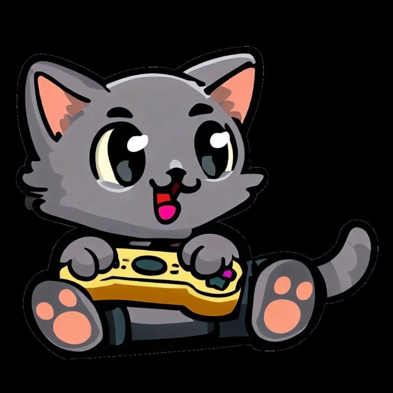 Cute gaming cat