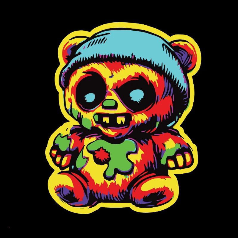 Horror Gruseliger Bär Halloween Psycho Bär