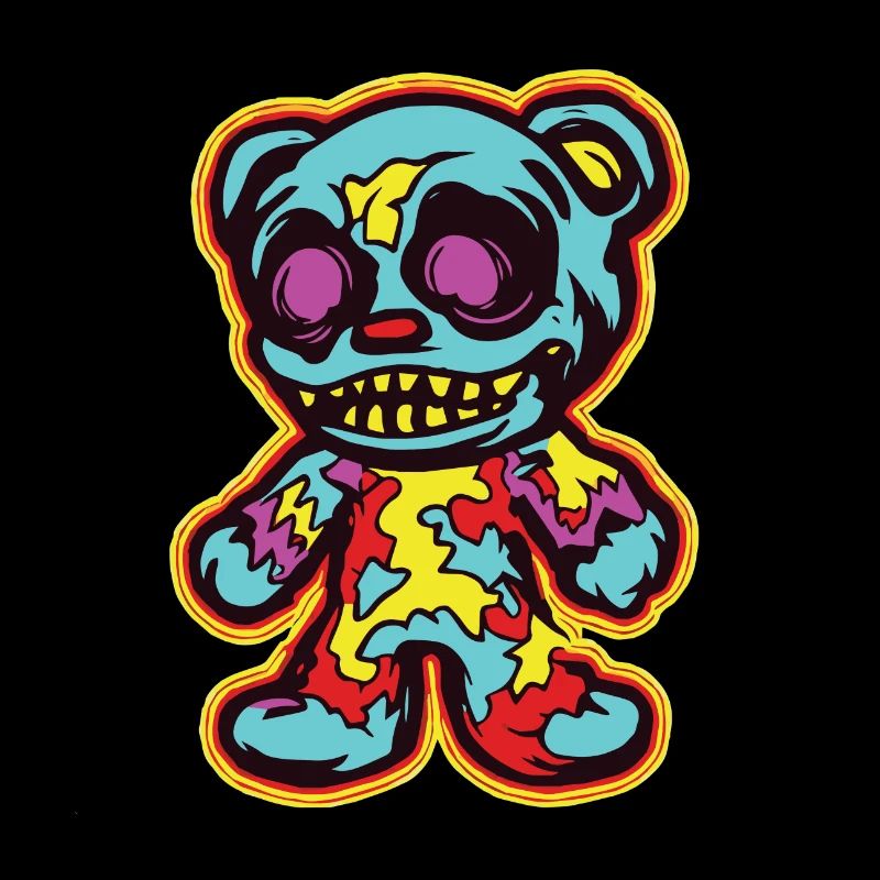 Horror Scary Bear Halloween Crypt Keeper Bear