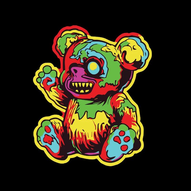 Horror Scary Bear Halloween Cryptic Cub