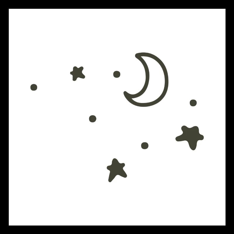 Sternenhimmel mit Mond