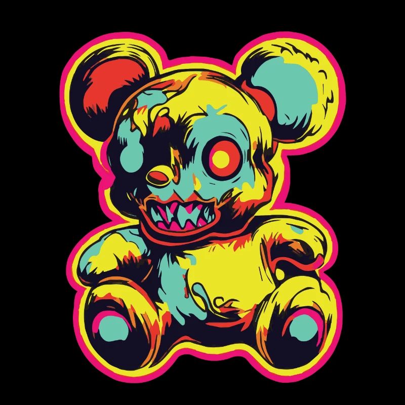 Horror Scary Bear Halloween Witchy Wuzzles