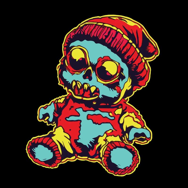 Horror Scary Bear Halloween Phantom Fuzz