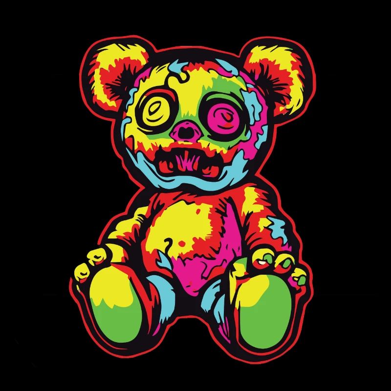 Horror Scary Bear Halloween Midnight Mischief