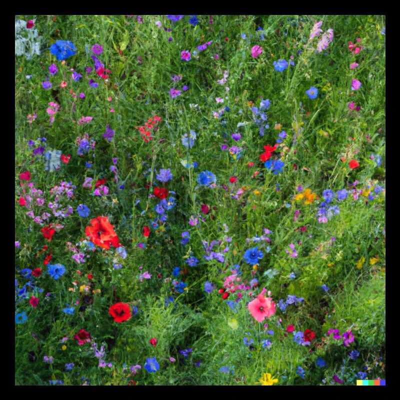 Lush flower meadow