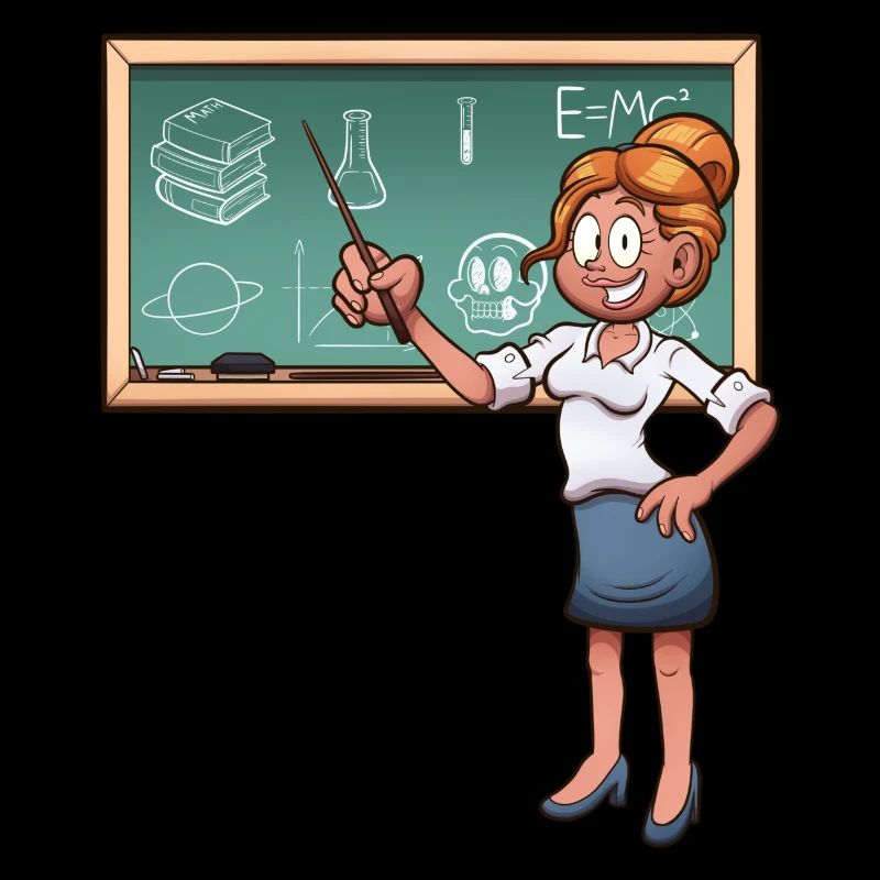 Enseignante de dessin animé