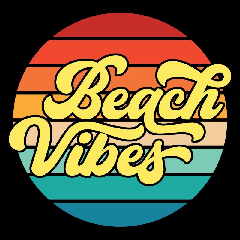 Retro Styled Summer Beach Vibes Design