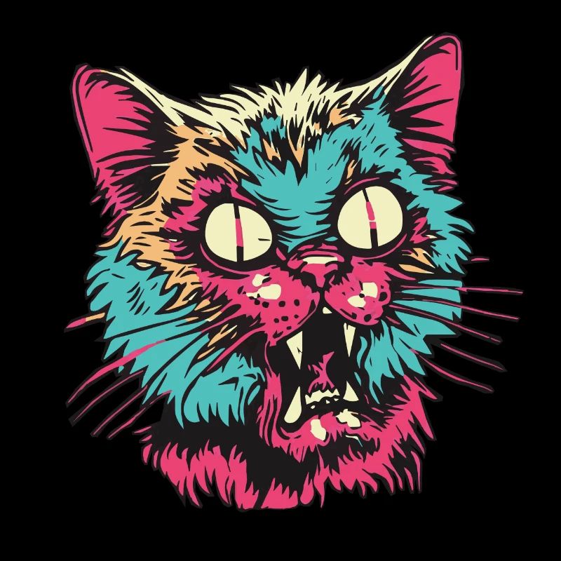 Horror Scary Zombie cat