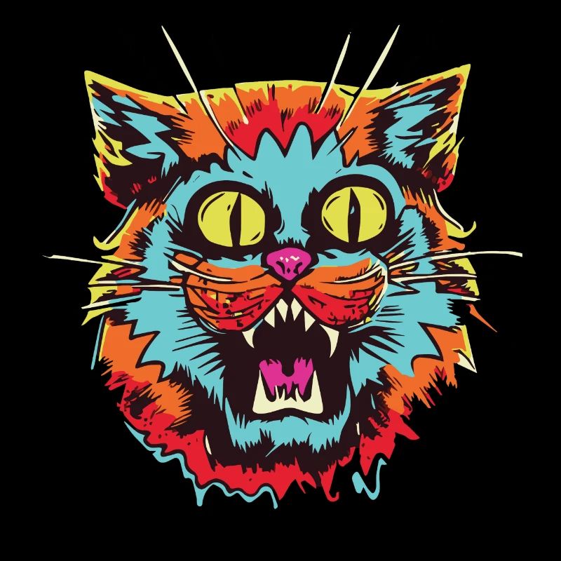 Horror Scary Zombie cat