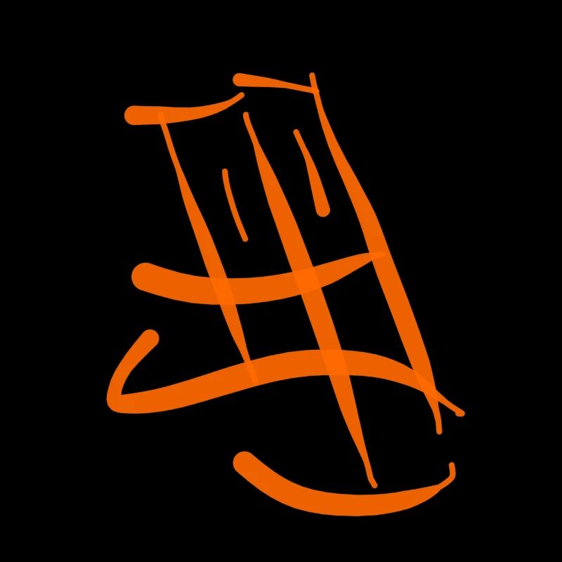 Abstract orange face - Abstract orange face