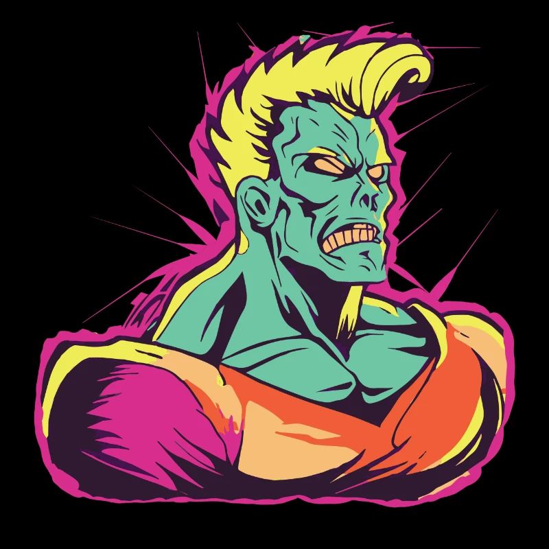 Retro Style 90s Superhero