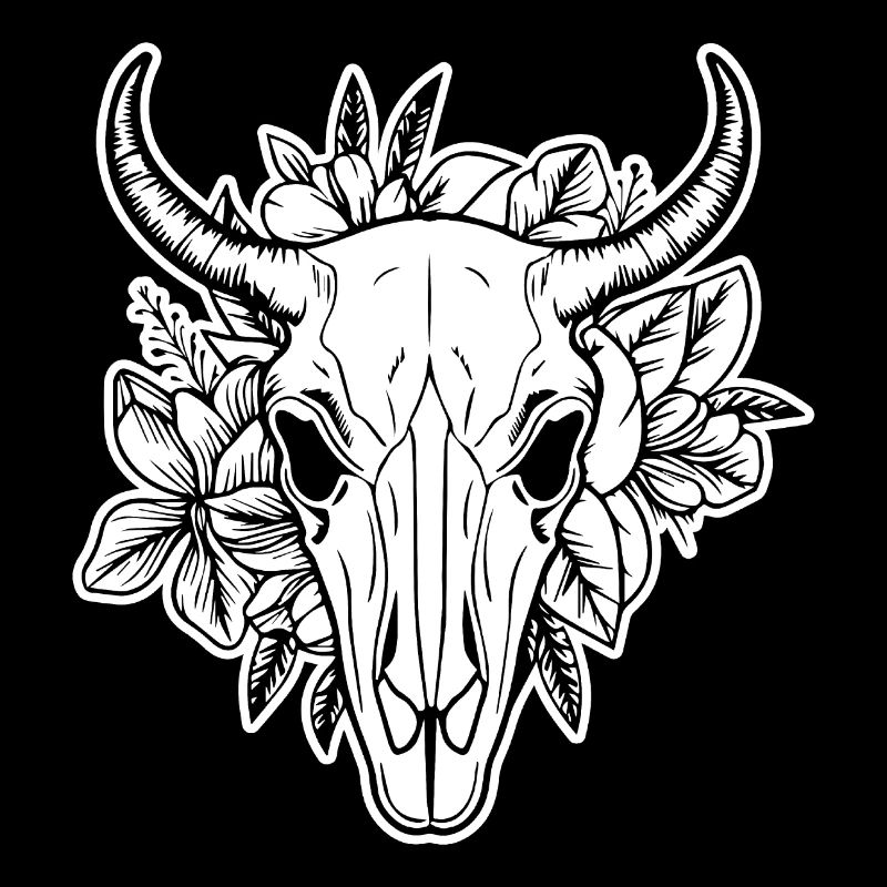 Cow Skull Boho
