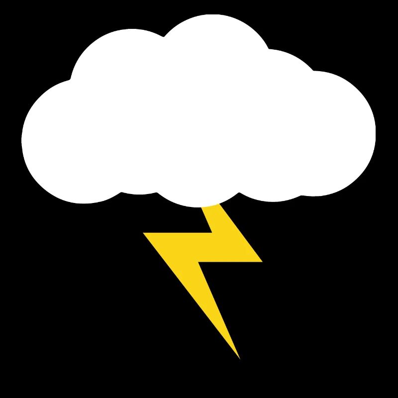 Wolke mit gelben Blitz/ Blitz Design
