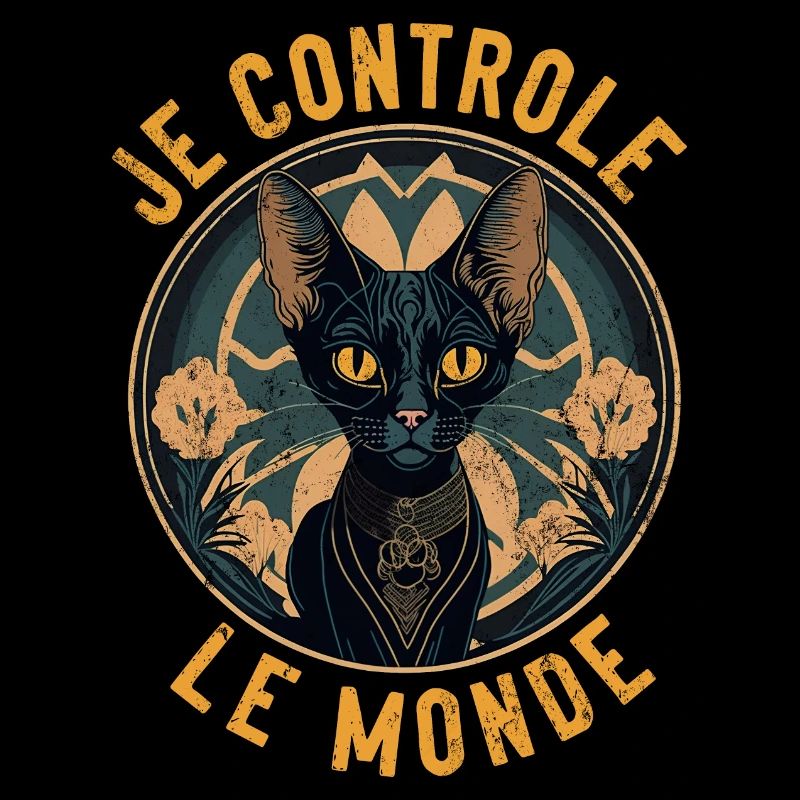 Hypnotic cat portrait: I control the world