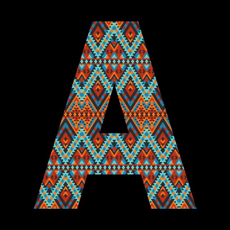 Buchstabe A- Boho-Design