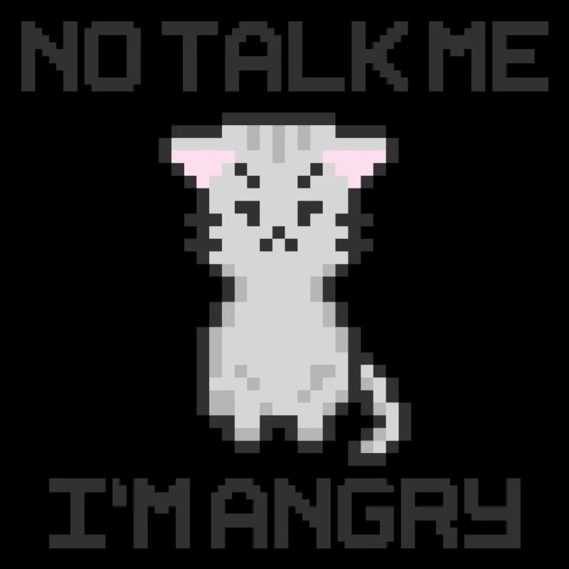 Angry Cat Pixel Art