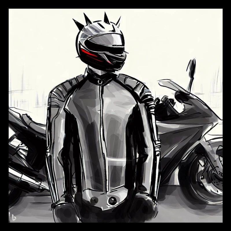 Motorrad Bleistiftzeichnung