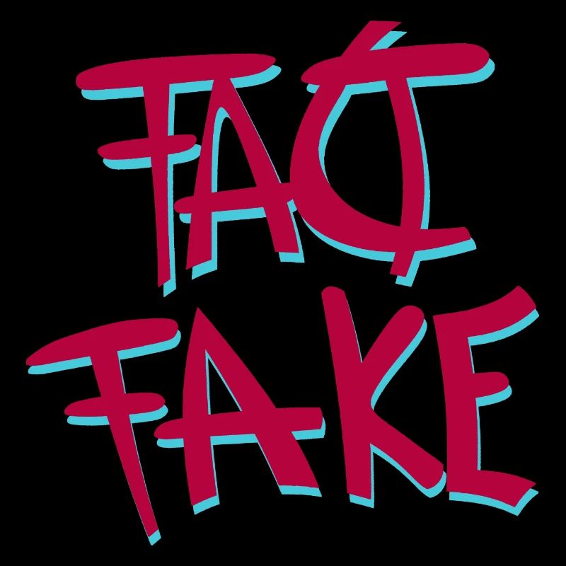 Fact Fake Logo in Rot
