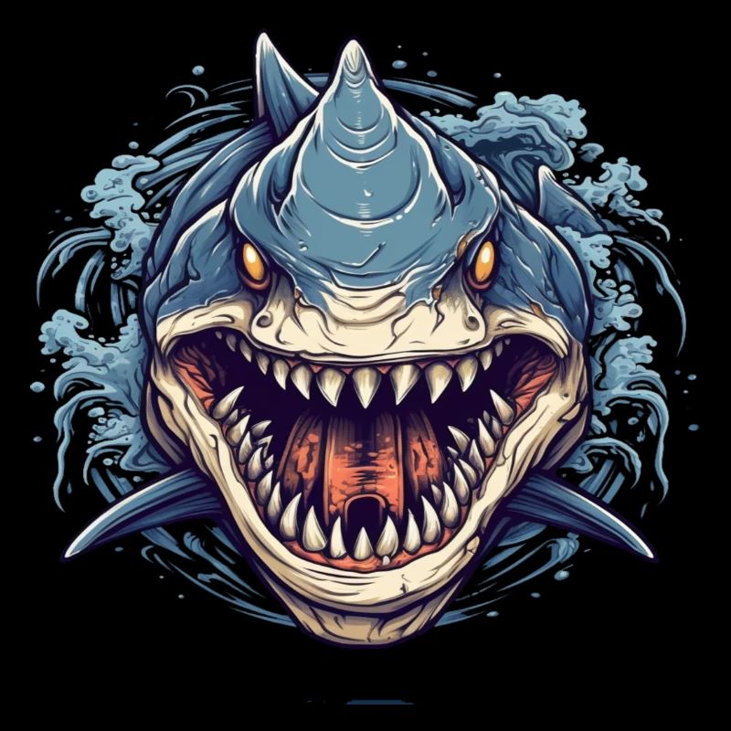 shark fish head