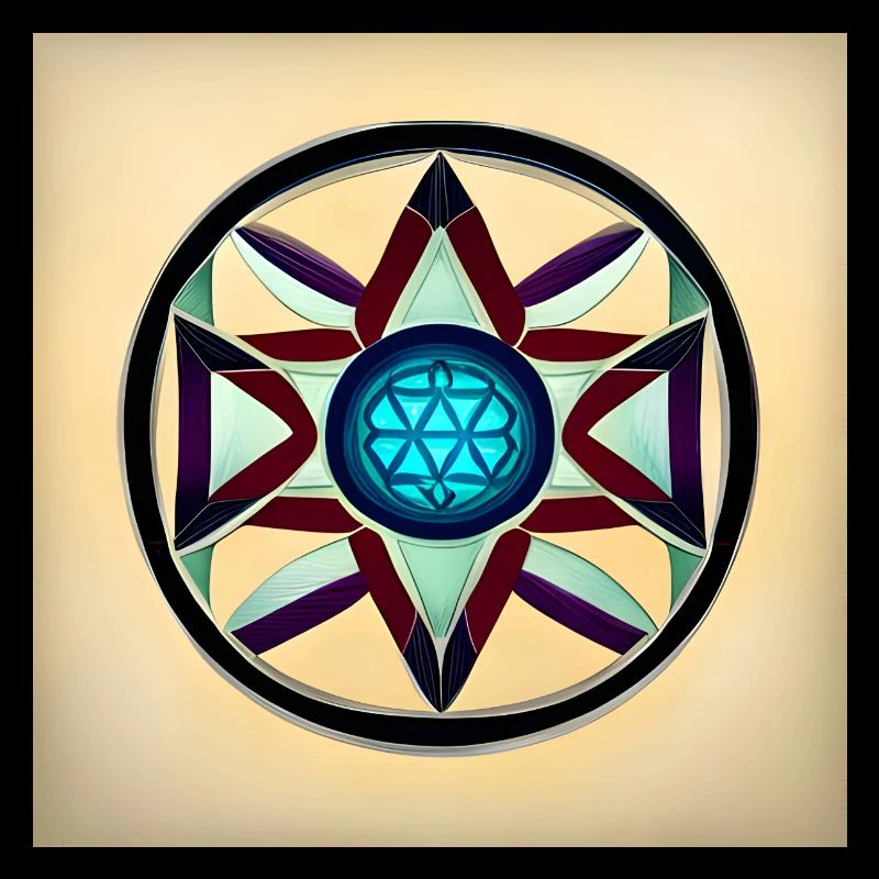 Mandala - Blaues Herz