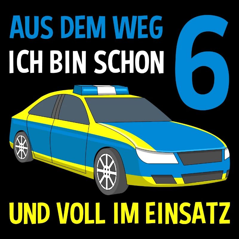 Polizist Einsatzleiter 6. Geburtstag Polizeiauto
