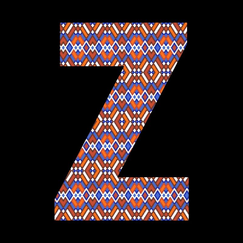 Monogram Letter Z- geometric pattern