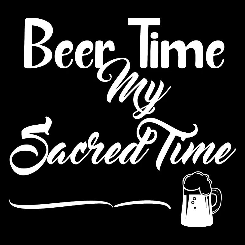 Beer Time - White Design for Dark T-chirts