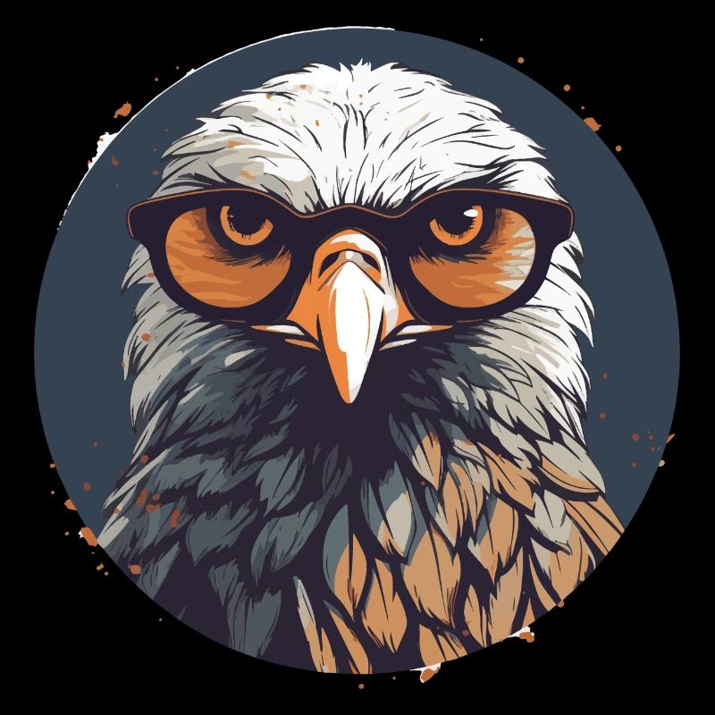 Adler mit Sonnenbrille, Falke, Vogel