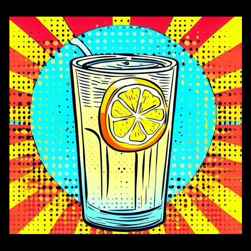 Pop-Art-Limonade: Ein erfrischendes Glas Vibrant