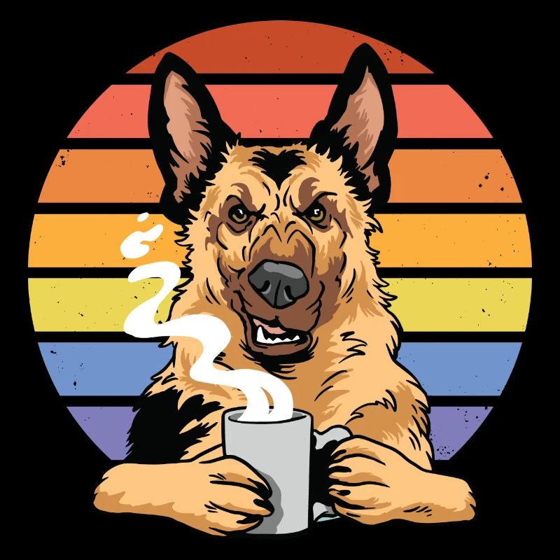 Retro Deutscher Schäferhund