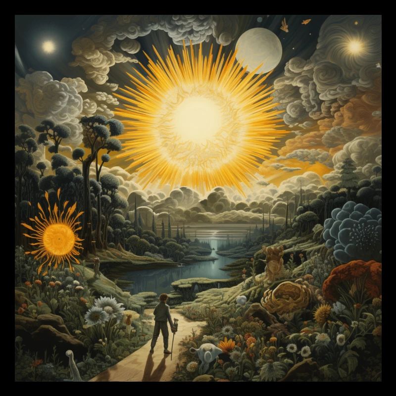 Fantasy artwork: Der Sonne entgegen