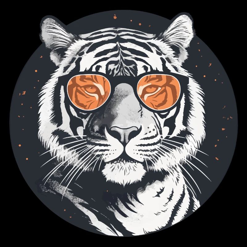 Tiger mit Sonnenbrille, Katze, Raubtier