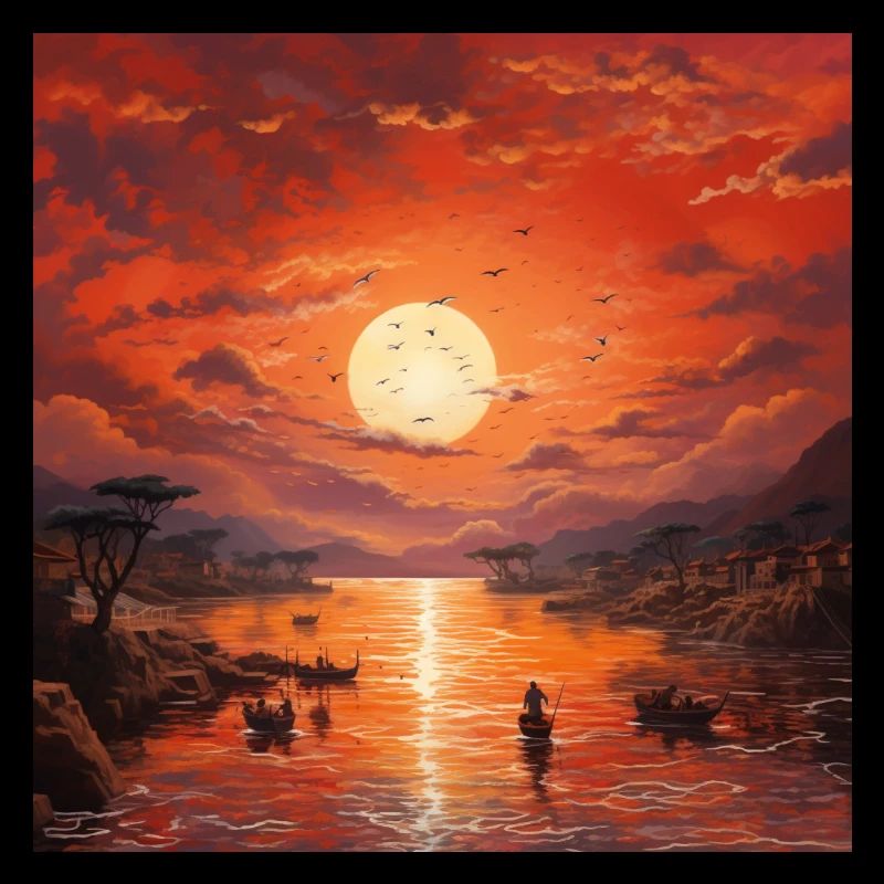 Magic Sunset Landscape