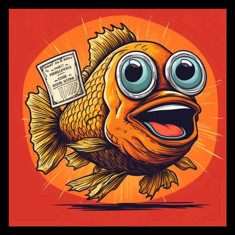 Comic style fish