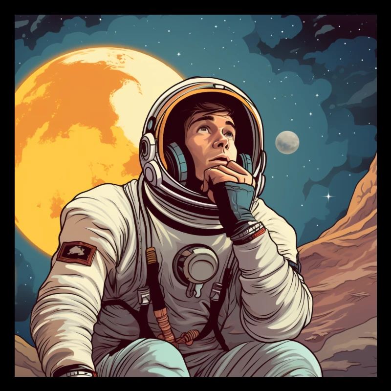 Comic style astronaut 2